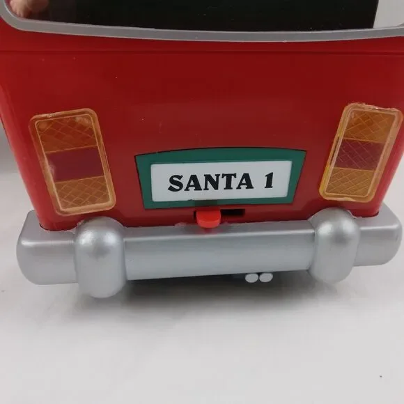 Vtg Action Musical Santa on Delivery Moving Music Box "Santa Is Coming to Town" - Picture 9 of 15